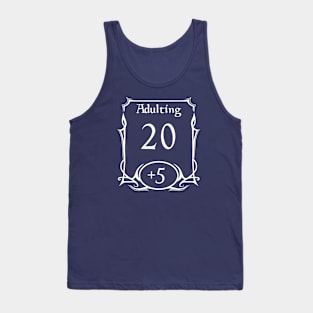 DnD Stat Adulting - White Tank Top